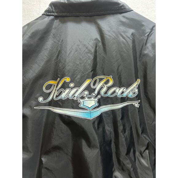 VTG Kid Rock Tour Jacket L 1999 Blk Top Dog Records Snap Front Nylon Streetwear - Picture 4 of 10